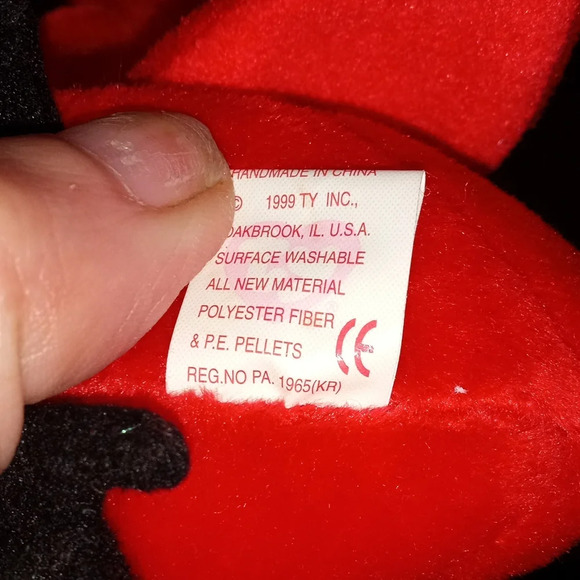 Mac the cardinal original retired beanie baby with tag errors - Picture 5 of 9